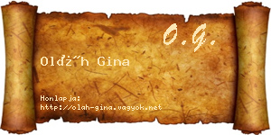 Oláh Gina névjegykártya