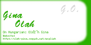 gina olah business card